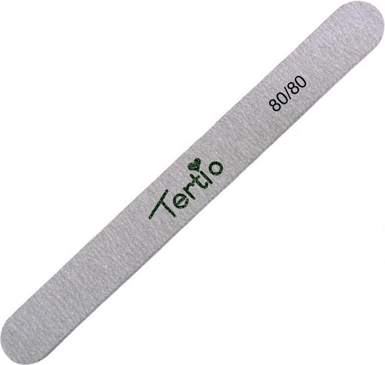 Пилка для нігтів пряма Tertio, 80/80