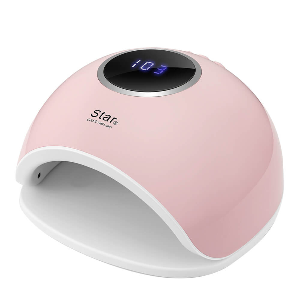 Лампа LED/UV STAR 5 гибридная (с дисплеем) розовая, 72 Вт 