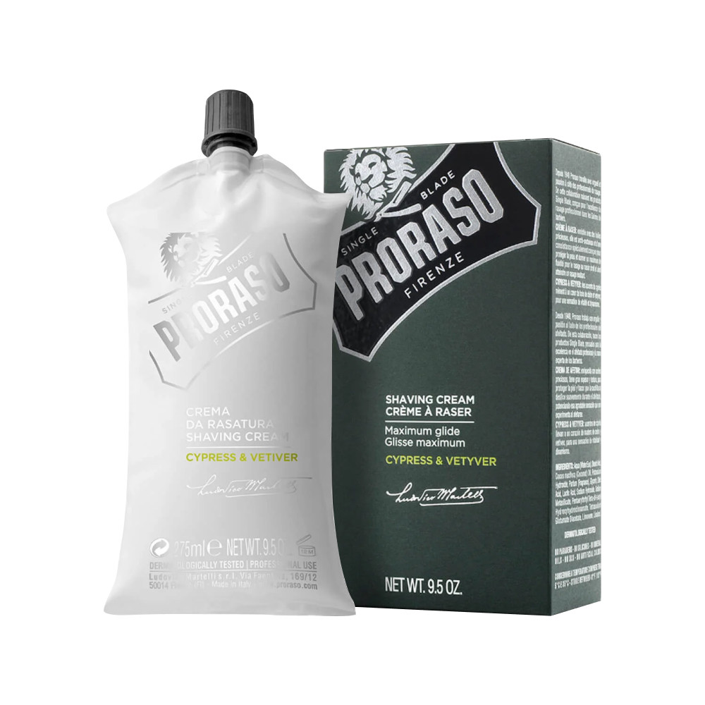 Крем для бритья Cypress & Vetyver Proraso, 275мл на beauty-prof.com Крем для бритья Cypress & Vetyver Proraso, 275мл