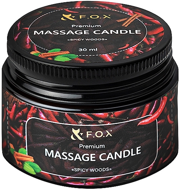Масажна свічка преміум Spicy Woods F.O.X, 30 мл 