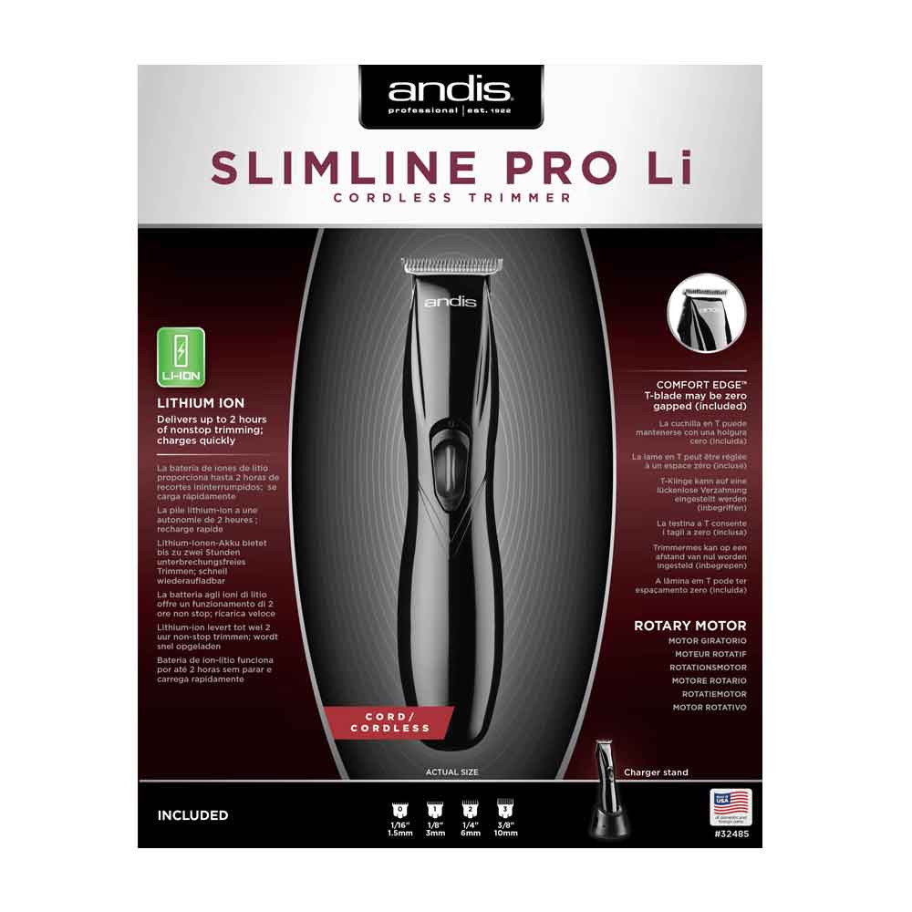 Тример для стрижки D8 Slimline Pro Li Black Andis на beauty-prof.com Фото 5 Тример для стрижки D8 Slimline Pro Li Black Andis Фото 5
