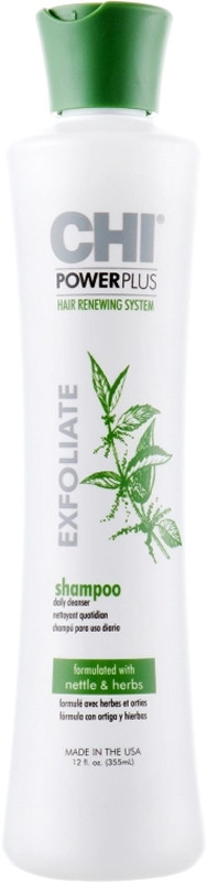 Стимулирующий шампунь-эксфолиант Power Plus Exfoliate CHI, 355 мл