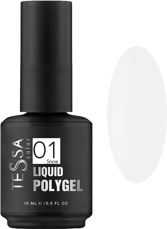 Рідкий полігель Liquid Polygel № 01 Snow Tessa, 15 мл