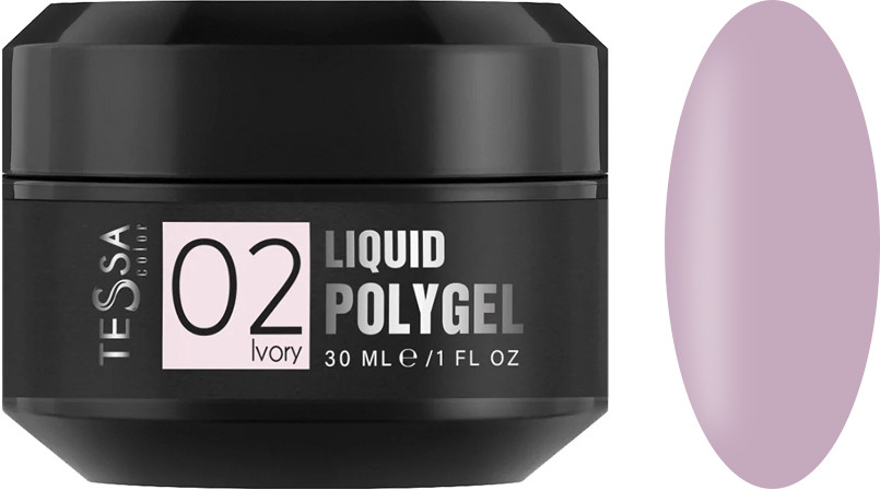 Рідкий полігель Liquid Polygel № 02 Ivory Tessa, 30 мл