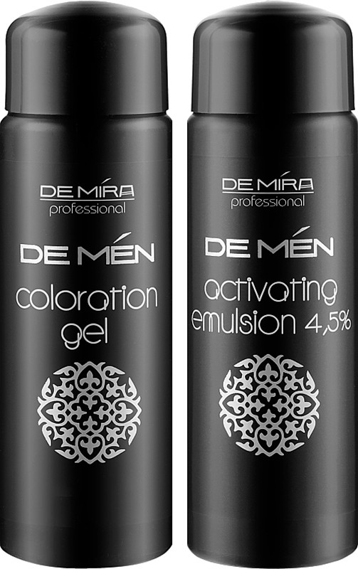 Система для камуфляжа седины волос и бороды 3/0 DeMen Barber Color DEMIRA Professional, 2х60 мл  Фото 2 