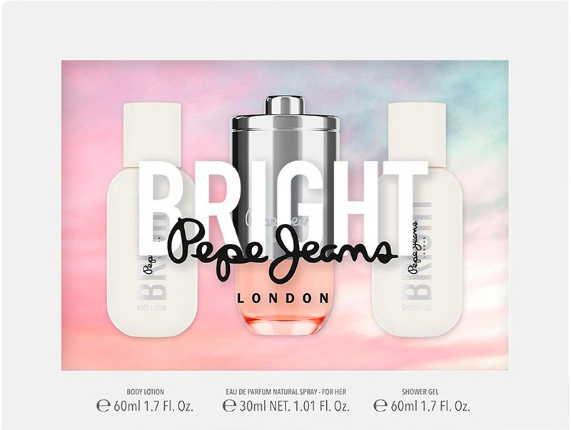 Набір Bright Pepe Jeans(парфумована вода для жінок 30 мл+лосьйон для тіла 60 мл+гель для душу 60 мл)