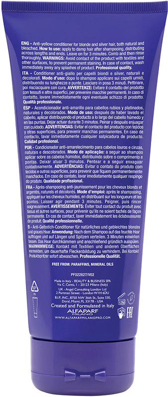 Кондиционер для нейтрализации желтизны SDL Blonde Anti-Yellow Alfaparf 200 мл на beauty-prof.com Фото 2 Кондиционер для нейтрализации желтизны SDL Blonde Anti-Yellow Alfaparf 200 мл Фото 2