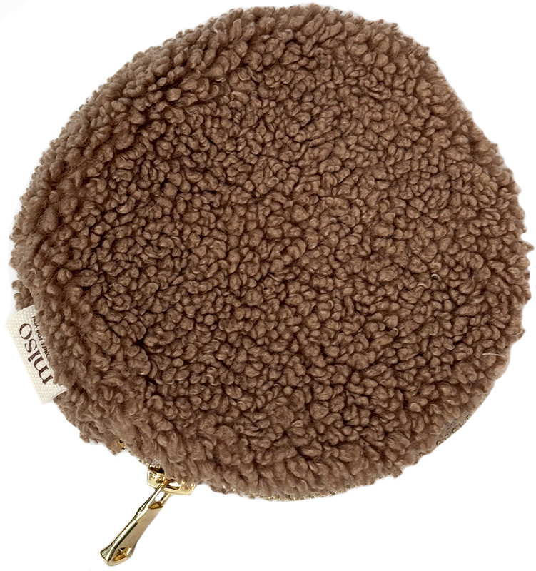 Косметичка коричневого цвета круг TEDDY Miso 