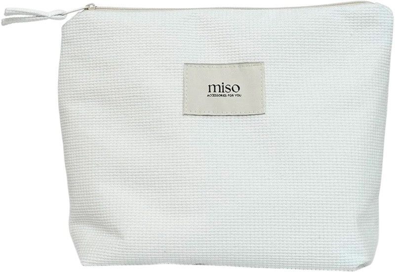 Косметичка треугольник вельвет белого цвета MAX Miso
