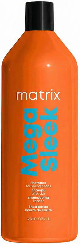 Шампунь для гладкости непослушных волос с маслом ши Mega Sleek Matrix, 1000 мл