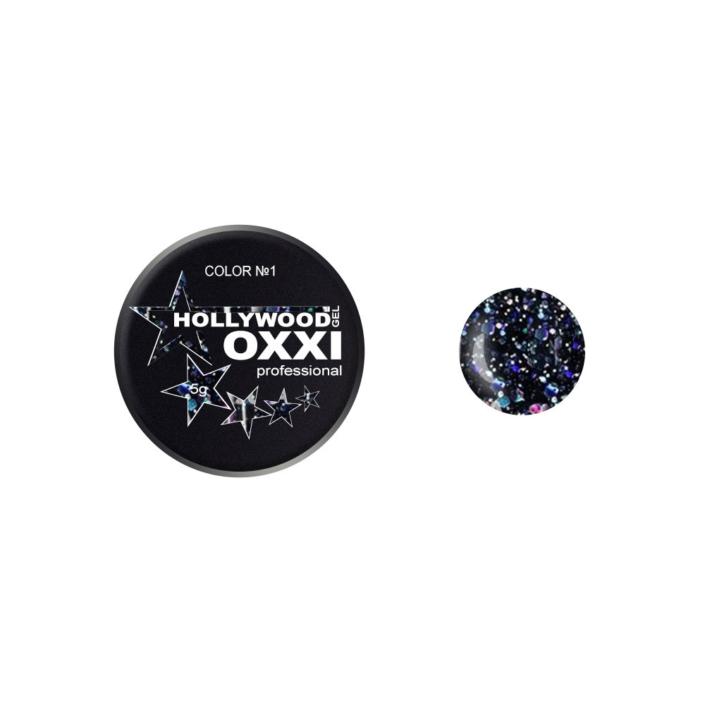 Глітерний гель HOLLYWOOD №1 5 мл Oxxi