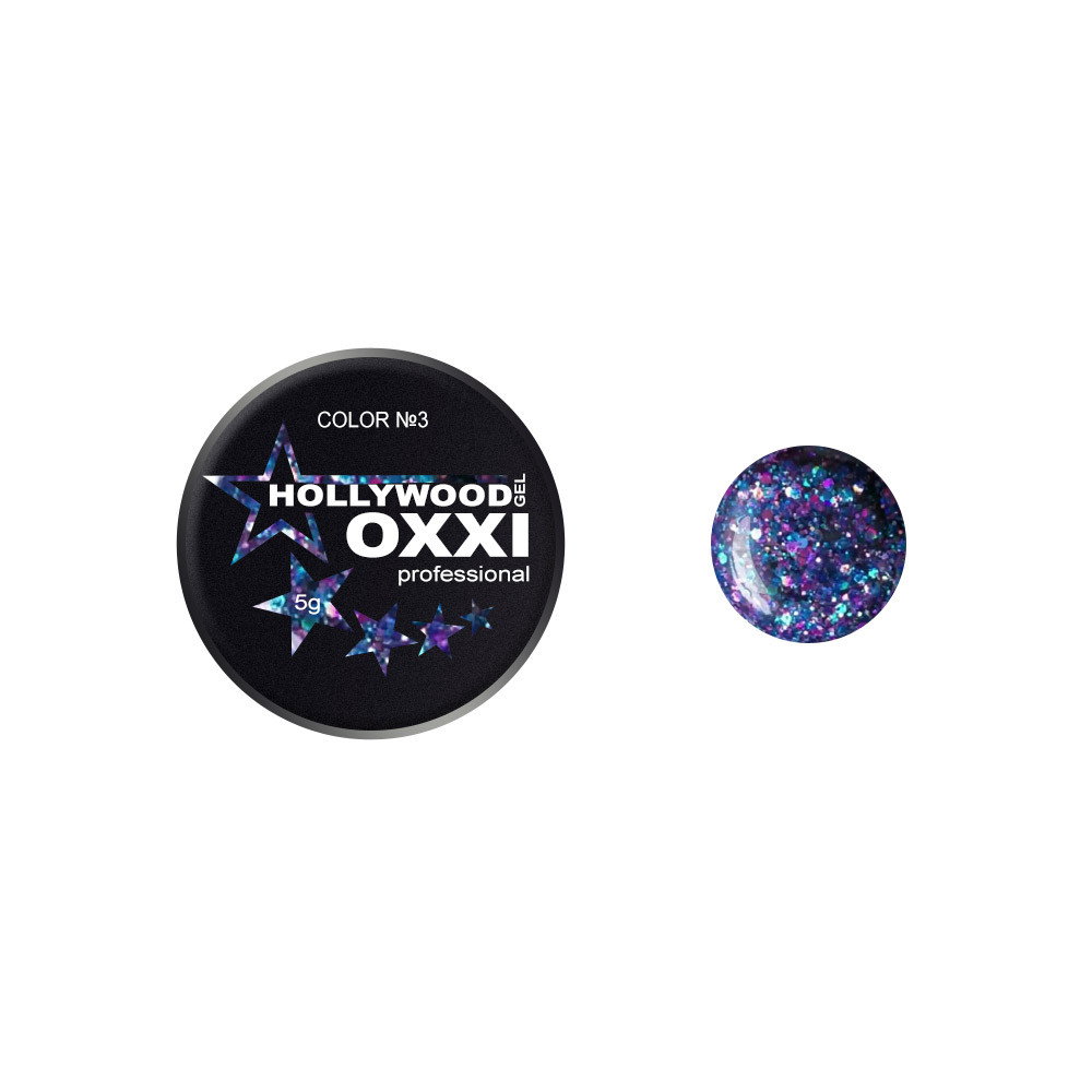 Глітерний гель HOLLYWOOD №3 5 мл Oxxi