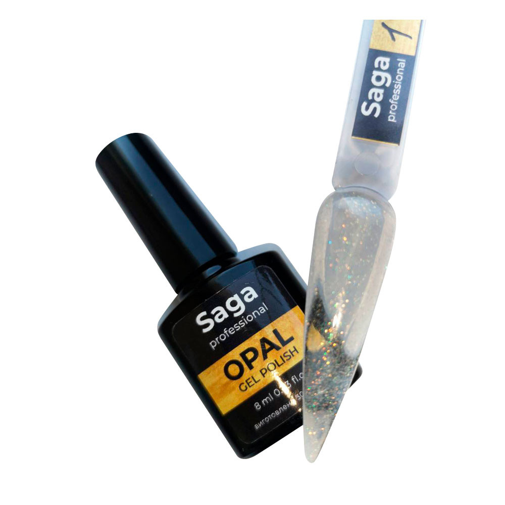 Гель-лак Opal №1 Saga Professional, 8 мл