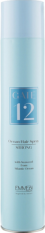 Лак сухий сильної фіксації Gate 12 Ocean Hair Spray Strong Emmebi, 500 мл