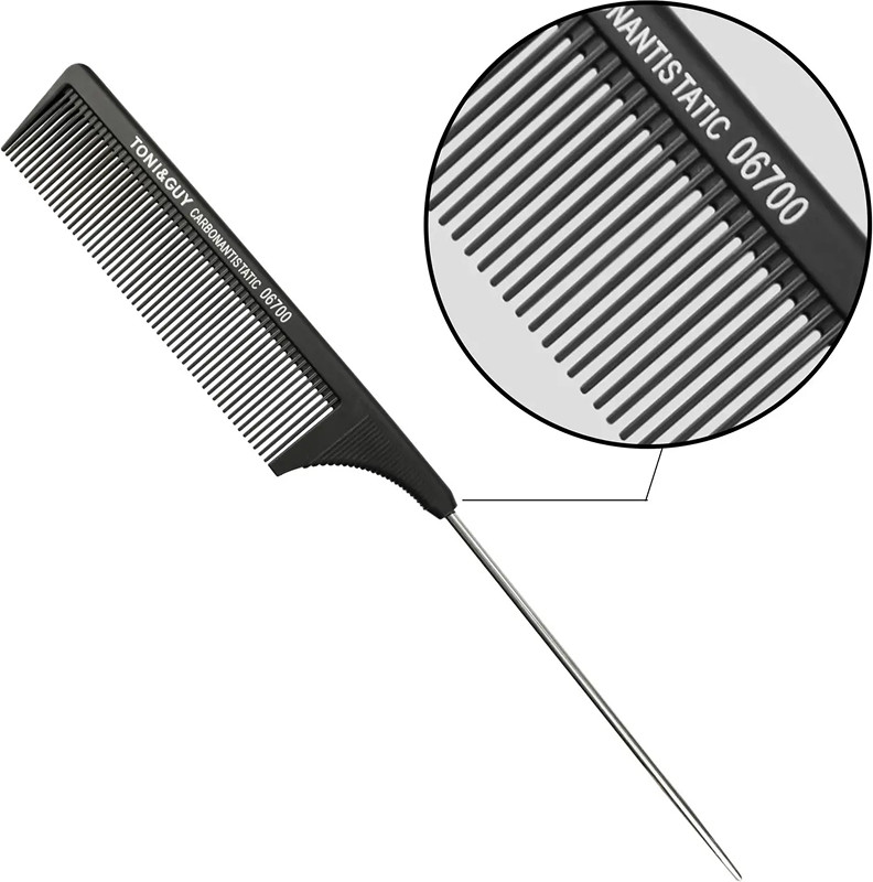 Гребінець для волосся T&G з ручкою Carbon 06700 YRE