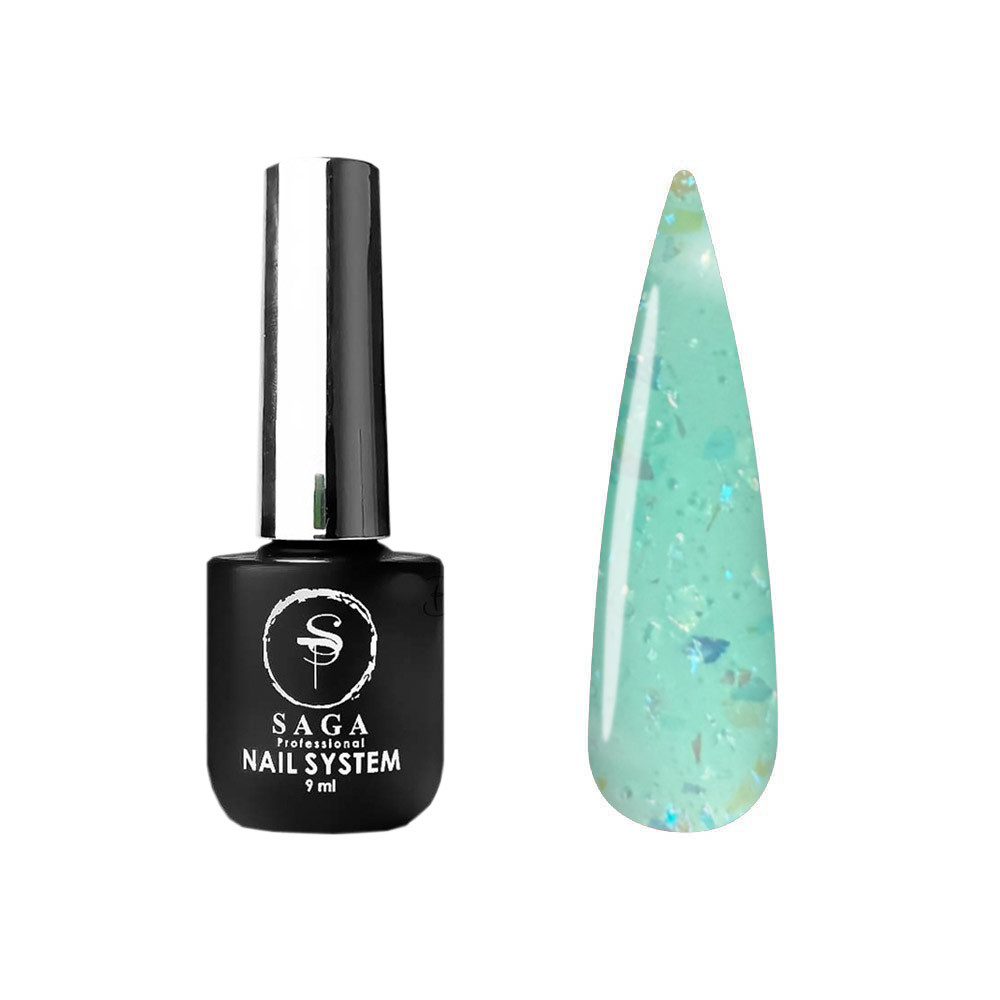 База для гель-лаку Agate Base 05 камуфлююча (зі слюдою) Saga Professional, 9 мл