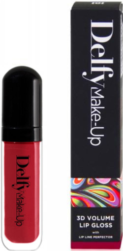 Блиск для губ 3D Volume Lip Gloss Red Rose Delfy, 7 мл на beauty-prof.com Фото 2 Блиск для губ 3D Volume Lip Gloss Red Rose Delfy, 7 мл Фото 2