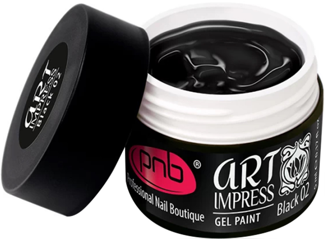 Гель-фарба Арт Імпресс чорна Art Impress gel paint, black, PNB, 5 мл