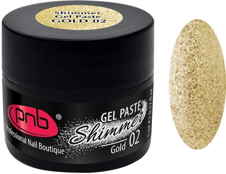 Гель-паста Шиммер Shimmer Gel Paste 02 Gold PNB,5 мл