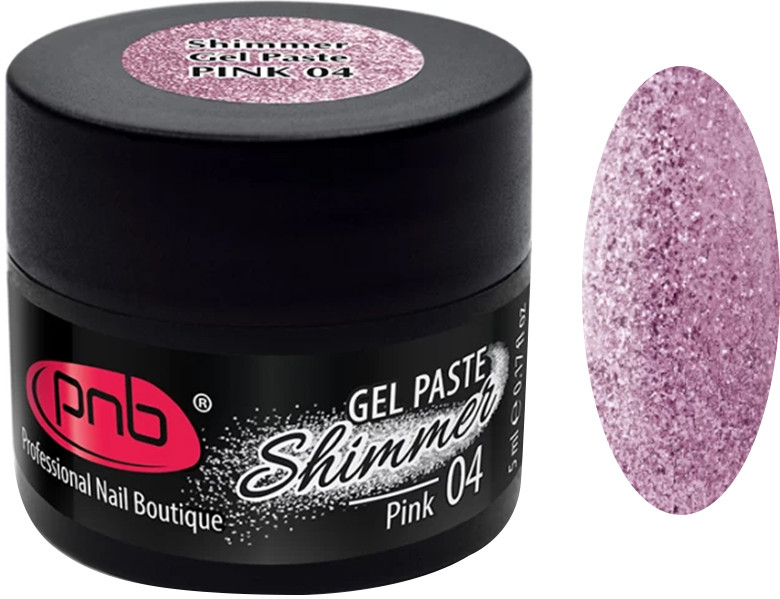 Гель-паста Шиммер Shimmer Gel Paste 04 Pink PNB,5 мл