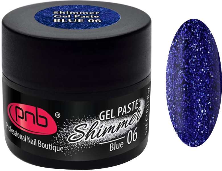Гель-паста Шиммер Shimmer Gel Paste 06 Blue PNB,5 мл