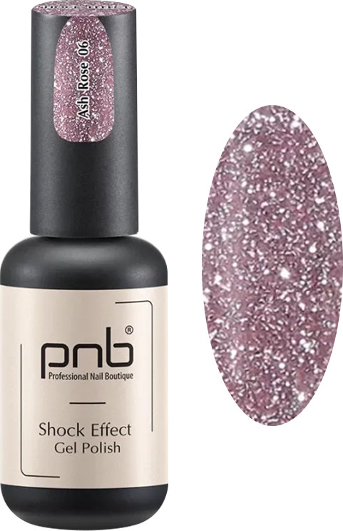 Гель-лак світловідбивний SHOCK EFFECT PNB 06 Ash Rose 8 мл