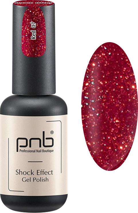 Гель-лак светоотражающий SHOCK EFFECT PNB 07 Red 8 мл
