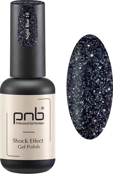 Гель-лак светоотражающий SHOCK EFFECT PNB 10 Night Blue 8 мл
