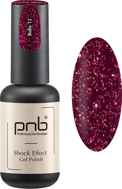 Гель-лак світловідбивний SHOCK EFFECT PNB 12 Ruby 8 мл