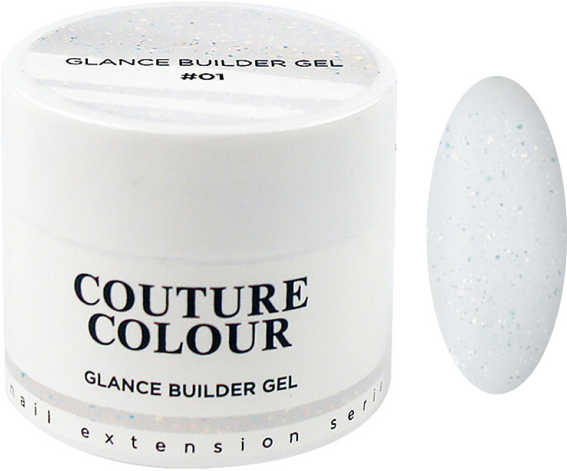 Гель для нарощування нігтів із шимером Builder Gel Glance 01, 15 мл