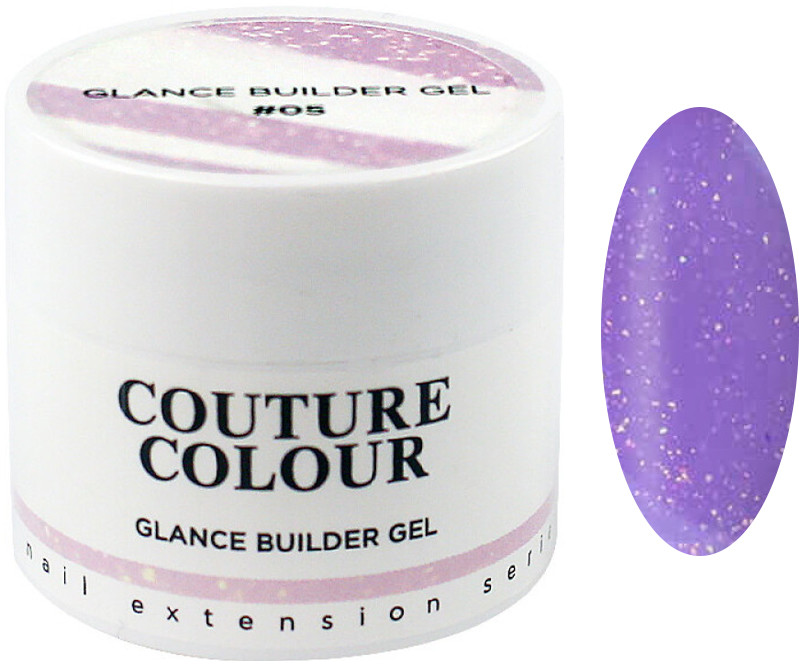 Гель для наращивания ногтей с шиммером Builder Gel Glance 05, 15 мл