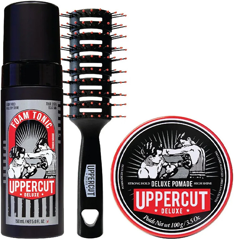 Набір для укладання волосся Deluxe Pomade Foam Tonic Trio Uppercut