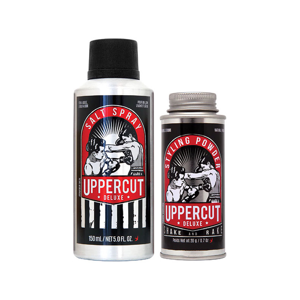 Набір для укладання волосся Salt Spray & Styling Powder Duo Uppercut на beauty-prof.com Набір для укладання волосся Salt Spray & Styling Powder Duo Uppercut