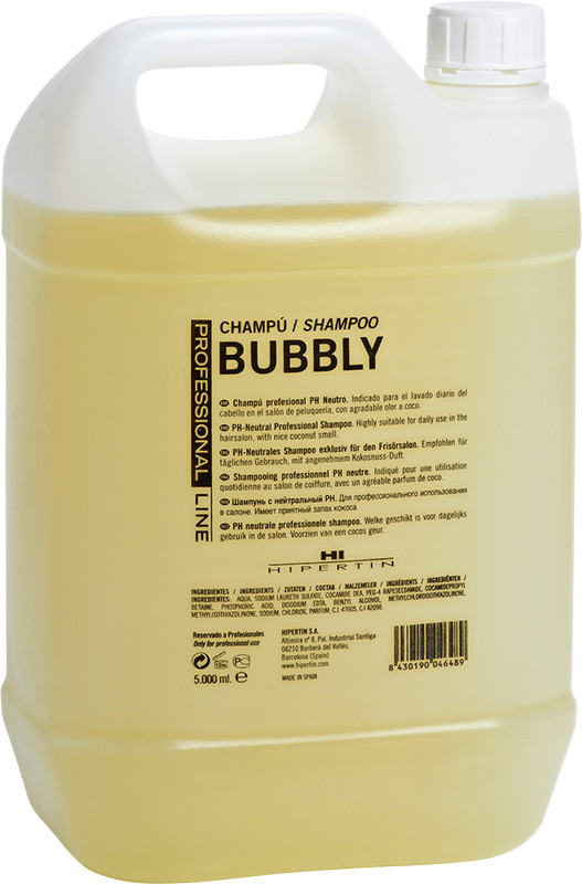 Шампунь щоденний із нейтральним рН Shampoo Bubbly Professional HIPERTIN, 5000 мл