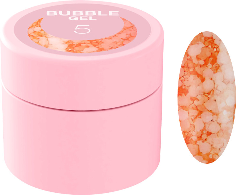 Блесточки для ногтей Bubble Gel №5 Luna 5 мл