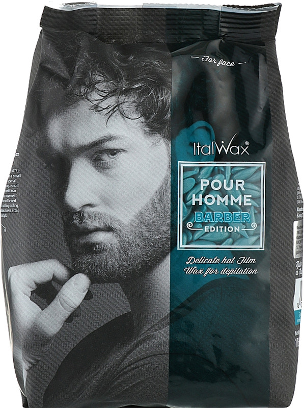 Віск для депіляції обличчя в гранулах чоловічий Pour Homme Barber Edition ItalWax, 500 г