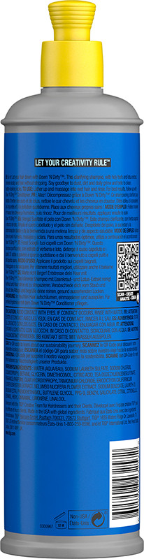 Очищуючий детокс-шампунь Down 'N Dirty Shampoo 400 мл TIGI на beauty-prof.com Фото 2 Очищуючий детокс-шампунь Down 'N Dirty Shampoo 400 мл TIGI Фото 2