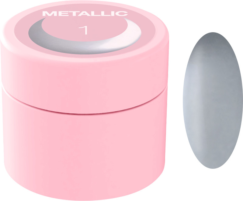 Гель-фарба для нігтів Metallic Gel №1 Luna, 5 мл