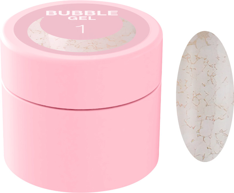 Блискітки для нігтів Bubble Gel №1 Luna, 5 мл