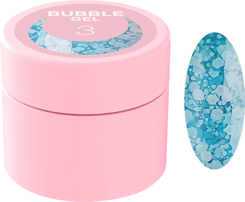 Блискітки для нігтів Bubble Gel №3 Luna, 5 мл