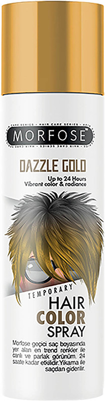 Кольоровий спрей для волосся Dazzle Gold Morfose, 150 мл