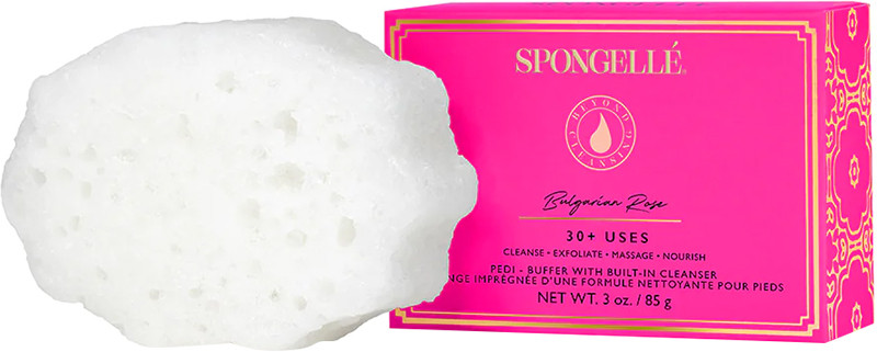 Пінна губка для ніг Болгарська троянда (30+ використань) 90 г, Spongelle