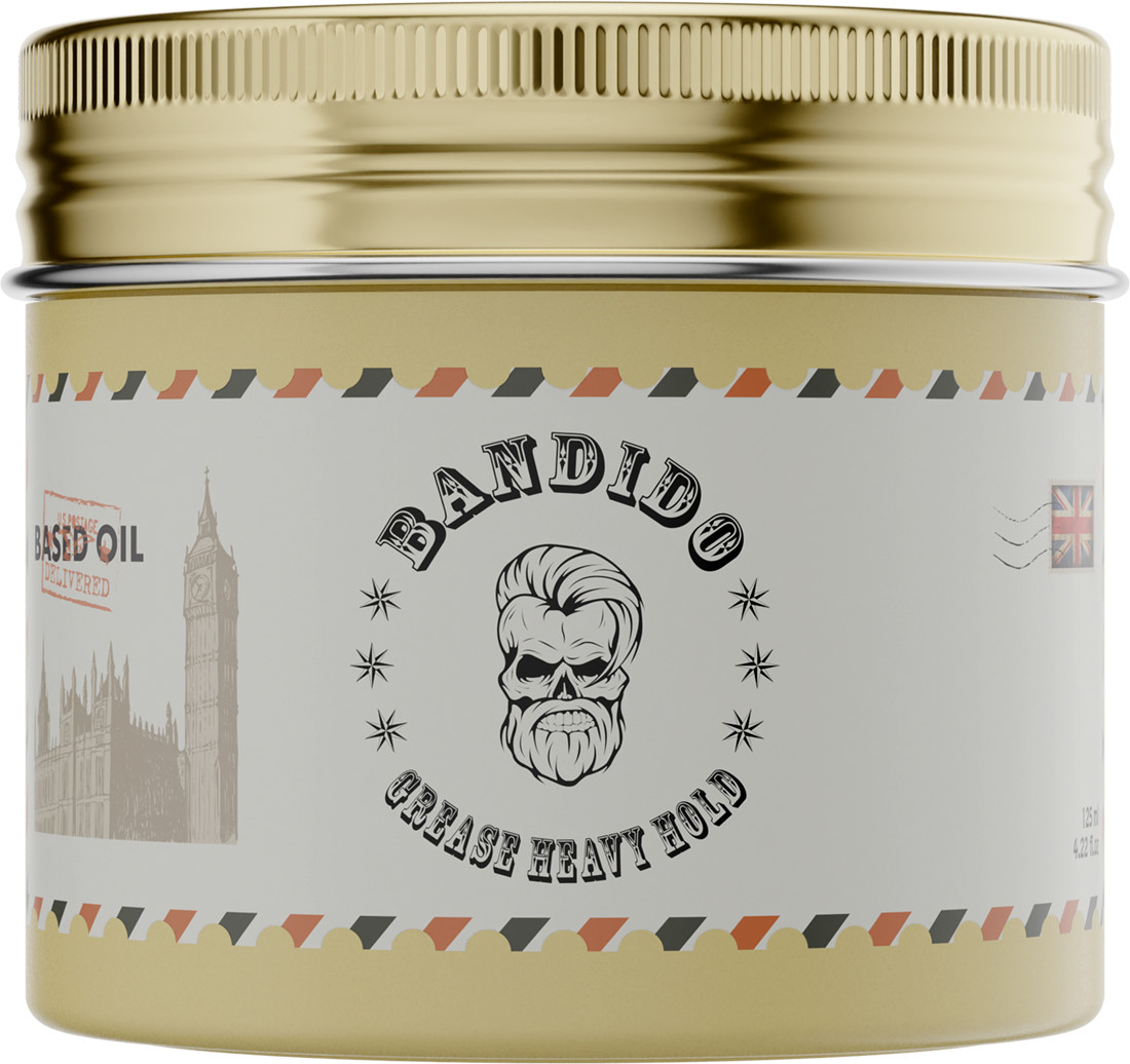 Помада для укладання волосся сильної фіксації Grease Heavy Hold Pomade Bandido, 125 мл на beauty-prof.com Помада для укладання волосся сильної фіксації Grease Heavy Hold Pomade Bandido, 125 мл