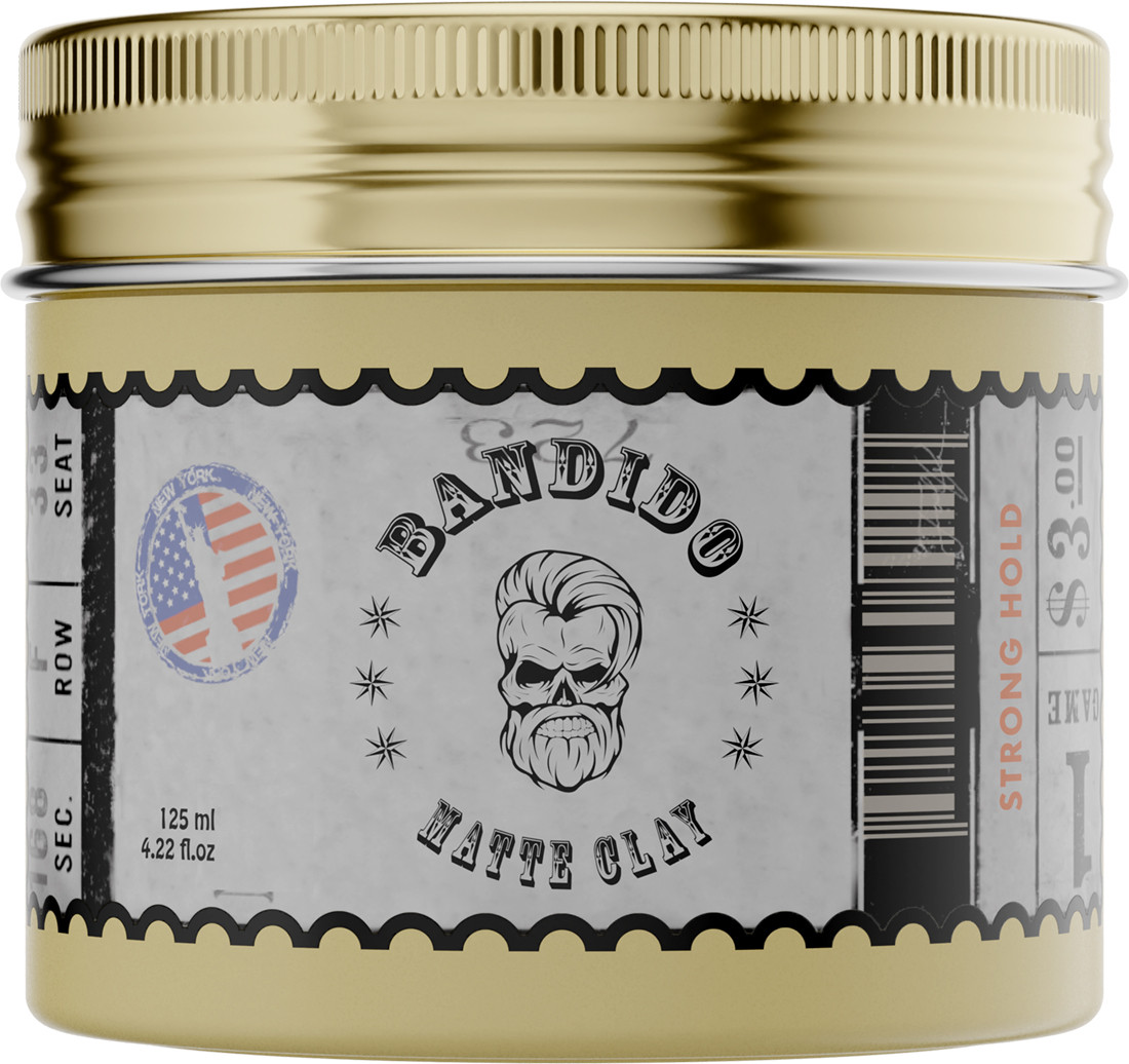 Помада матова для укладання волосся сильної фіксації Matte Clay Pomade Bandido, 125 мл на beauty-prof.com Помада матова для укладання волосся сильної фіксації Matte Clay Pomade Bandido, 125 мл