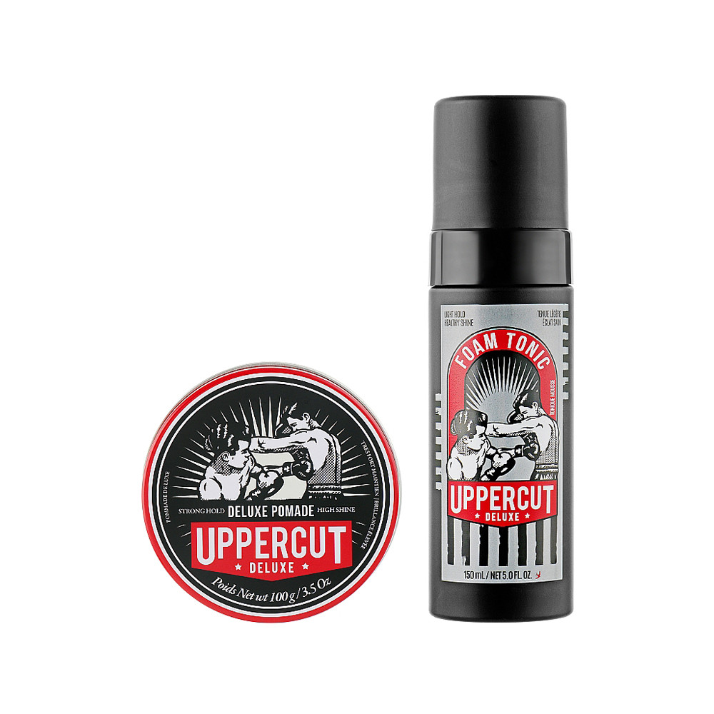 Набір Uppercut Deluxe Pomade & Foam Tonic Duo Uppercut на beauty-prof.com Фото 2 Набір Uppercut Deluxe Pomade & Foam Tonic Duo Uppercut Фото 2