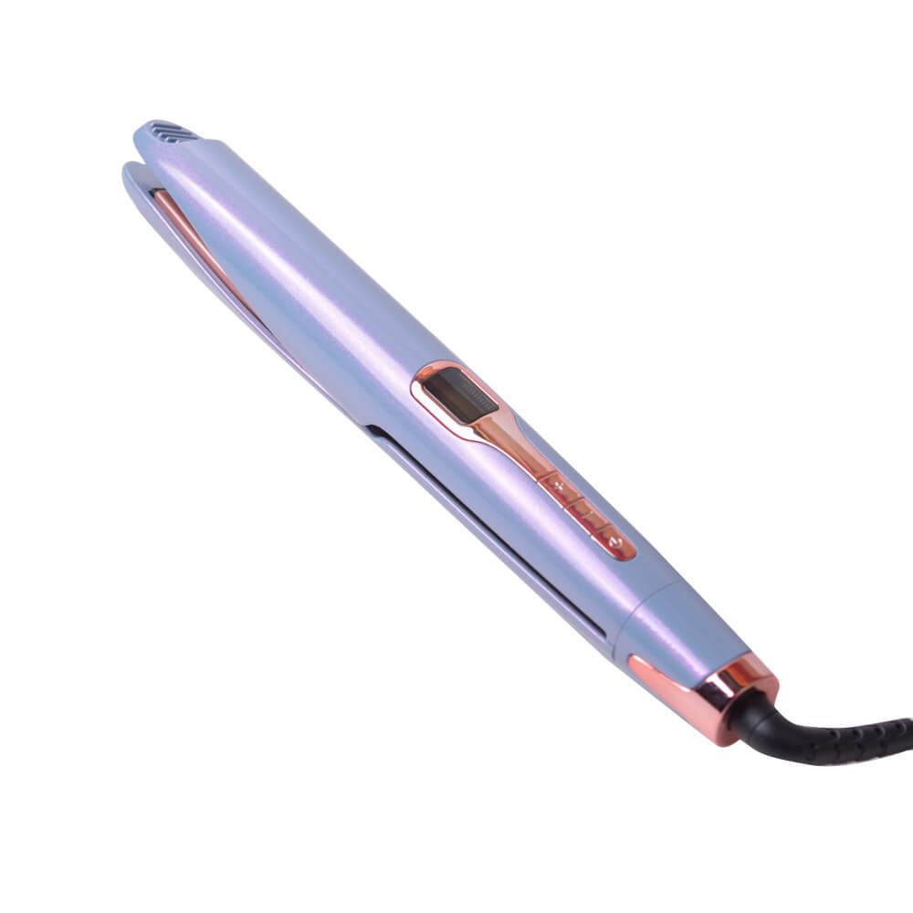 Плойка для накрутки і випрямлення волосся блакитна HAIR CURLER 2 в 1  Фото 3 