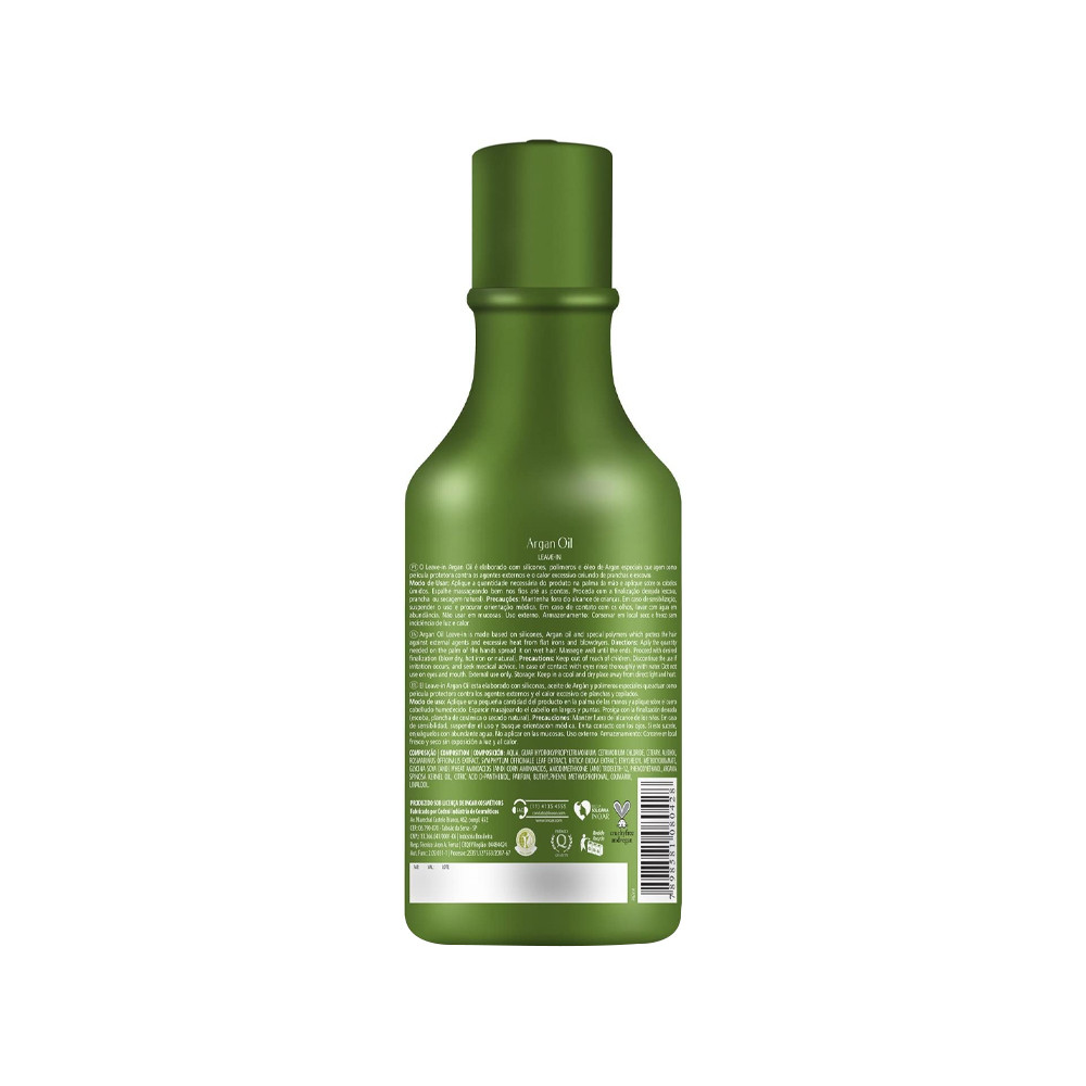 Незмивне молочко на основі органової олії, теромозахист Argan Leave-in Hidratante INOAR, 250 мл  Фото 2 