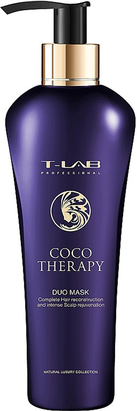 Маска для реконструкції волосся та шкіри голови Coco Therapy Duo Mask T-LAB Professional, 300 мл