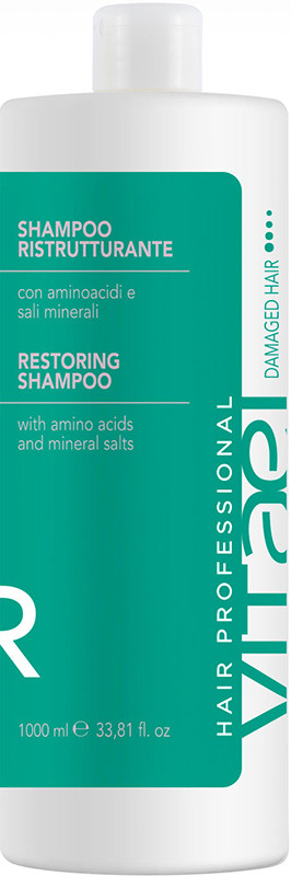 Шампунь вiдновлюючий для пошкодженного волосся VITAEL DAMAGED HAIR RESTORING SHAMPOO, 1000 мл