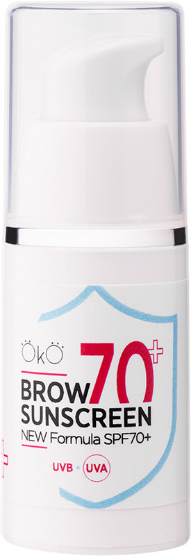Крем сонцезахисний для брів після перманентного макіяжу OKO Brow Sunscreen SPF 70+, 15 мл 